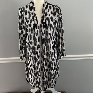 Chicos, black and white long cardigan size 4(XXL)